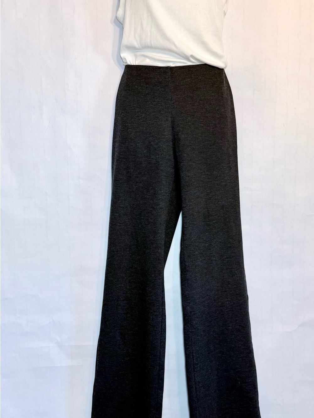 Long Elegant Legs Black Wide Leg Knit Pants- For the TALL